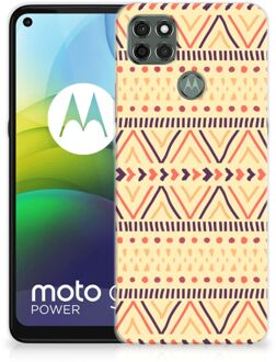 B2Ctelecom Leuk Case Motorola Moto G9 Power Telefoonhoesje Aztec Yellow