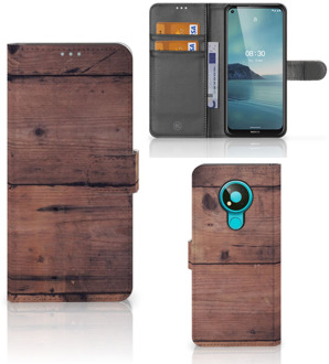 B2Ctelecom Leuk Case Nokia 3.4 Hoesje Old Wood