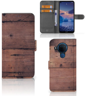 B2Ctelecom Leuk Case Nokia 5.4 Hoesje Old Wood