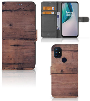 B2Ctelecom Leuk Case OnePlus Nord N10 Hoesje Old Wood