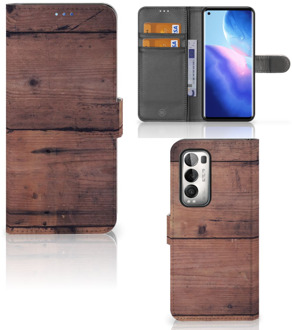 B2Ctelecom Leuk Case OPPO Find X3 Neo 5G Hoesje Old Wood