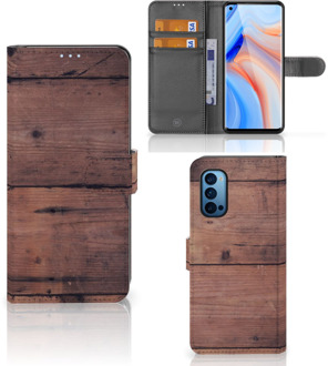 B2Ctelecom Leuk Case OPPO Reno 4 Pro 5G Hoesje Old Wood