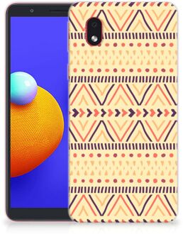 B2Ctelecom Leuk Case Samsung Galaxy A01 Core Telefoonhoesje Aztec Yellow