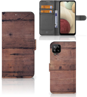 B2Ctelecom Leuk Case Samsung Galaxy A12 Hoesje Old Wood