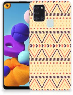 B2Ctelecom Leuk Case Samsung Galaxy A21s Telefoonhoesje Aztec Yellow