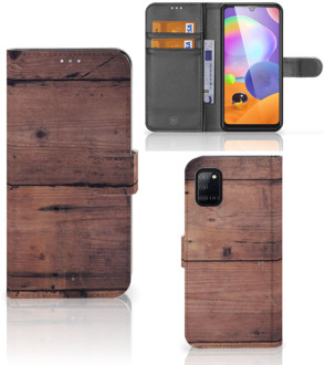 B2Ctelecom Leuk Case Samsung Galaxy A31 Hoesje Old Wood