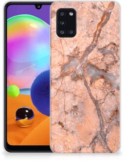 B2Ctelecom Leuk Case Samsung Galaxy A31 Telefoonhoesje Marmer Oranje