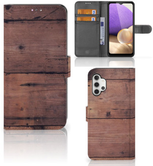 B2Ctelecom Leuk Case Samsung Galaxy A32 4G Hoesje Old Wood