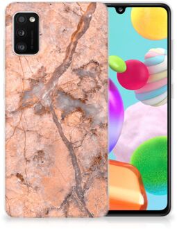 B2Ctelecom Leuk Case Samsung Galaxy A41 Telefoonhoesje Marmer Oranje