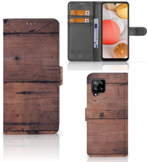 B2Ctelecom Leuk Case Samsung Galaxy A42 5G Hoesje Old Wood