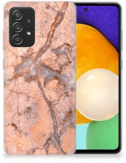 B2Ctelecom Leuk Case Samsung Galaxy A52 (5G/4G) Telefoonhoesje Marmer Oranje