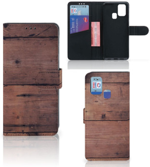 B2Ctelecom Leuk Case Samsung Galaxy M31 Hoesje Old Wood