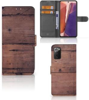 B2Ctelecom Leuk Case Samsung Galaxy Note 20 Hoesje Old Wood