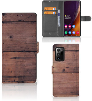 B2Ctelecom Leuk Case Samsung Galaxy Note20 Ultra Hoesje Old Wood