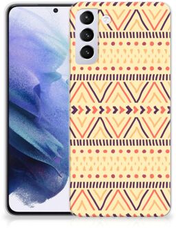 B2Ctelecom Leuk Case Samsung Galaxy S21 Plus Telefoonhoesje Aztec Yellow