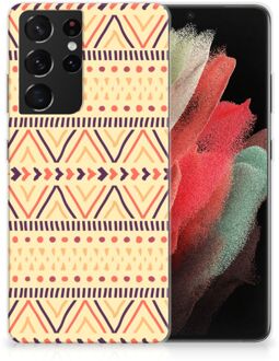 B2Ctelecom Leuk Case Samsung Galaxy S21 Ultra Telefoonhoesje Aztec Yellow