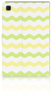 B2Ctelecom Leuk Case Samsung Galaxy Tab A7 (2020) Cover met Standaard Waves Yellow