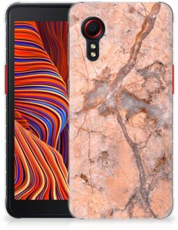 B2Ctelecom Leuk Case Samsung Galaxy Xcover 5 Telefoonhoesje Marmer Oranje