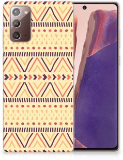 B2Ctelecom Leuk Case Samsung Note 20 Telefoonhoesje Aztec Yellow