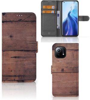 B2Ctelecom Leuk Case Xiaomi Mi 11 Hoesje Old Wood