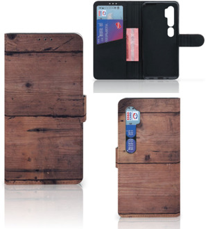 B2Ctelecom Leuk Case Xiaomi Mi Note 10 Pro Hoesje Old Wood