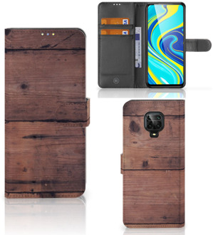 B2Ctelecom Leuk Case Xiaomi Redmi Note 9 Pro | Note 9S Hoesje Old Wood