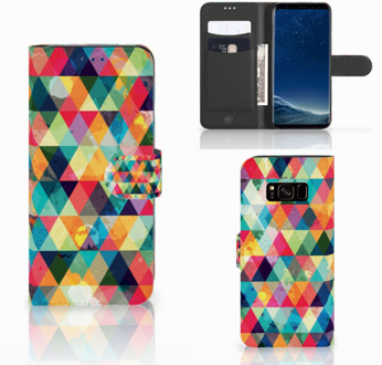 B2Ctelecom Leuk Design Hoesje Geruit voor de Samsung Galaxy S8