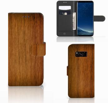 B2Ctelecom Leuk Design Hoesje Hout voor de Samsung Galaxy S8