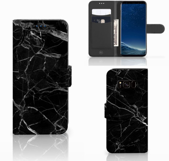 B2Ctelecom Leuk Design Hoesje Marmer Zwart voor de Samsung Galaxy S8