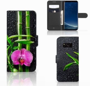 B2Ctelecom Leuk Design Hoesje Orchidee Plant voor de Samsung Galaxy S8