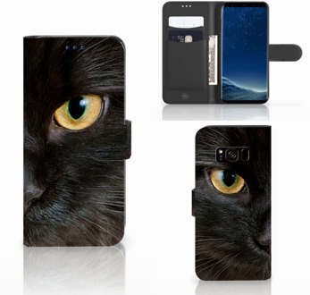 B2Ctelecom Leuk Design Hoesje Zwarte Kat voor de Samsung Galaxy S8