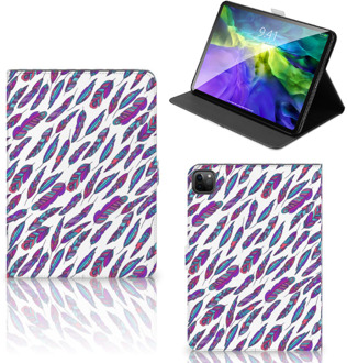 B2Ctelecom Leuk Hoes iPad Pro 11 (2020) Cover met Magneetsluiting Feathers Color