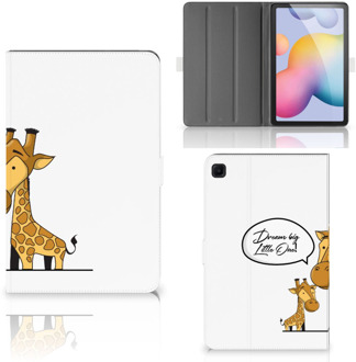 B2Ctelecom Leuk Hoes Samsung Galaxy Tab S6 Lite Tablet Hoes met Standaard Giraffe