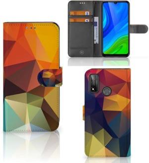 B2Ctelecom Leuk Hoesje Huawei P Smart 2020 Smartphone Cover Polygon Color