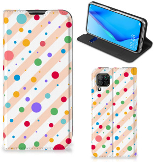 B2Ctelecom Leuk Hoesje Huawei P40 Lite Smart Cover Dots