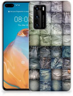 B2Ctelecom Leuk Hoesje Huawei P40 Telefoonhoesje Spijkerbroeken