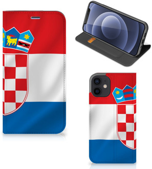 B2Ctelecom Leuk Hoesje iPhone 12 Mini Smart Cover Kroatische Vlag