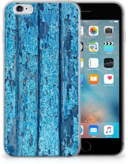 B2Ctelecom Leuk Hoesje iPhone 6s Wood Blue