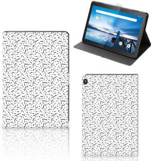 B2Ctelecom Leuk Hoesje Lenovo Tablet M10 Hoesje met Standaard Stripes Dots