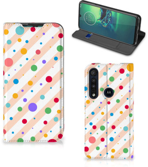 B2Ctelecom Leuk Hoesje Motorola G8 Plus Smart Cover Dots