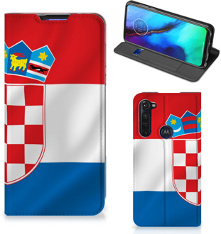 B2Ctelecom Leuk Hoesje Motorola Moto G Pro Smart Cover Kroatische Vlag