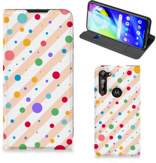 B2Ctelecom Leuk Hoesje Motorola Moto G8 Power Smart Cover Dots