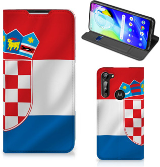 B2Ctelecom Leuk Hoesje Motorola Moto G8 Power Smart Cover Kroatische Vlag