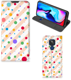 B2Ctelecom Leuk Hoesje Motorola Moto G9 Play Smart Cover Dots