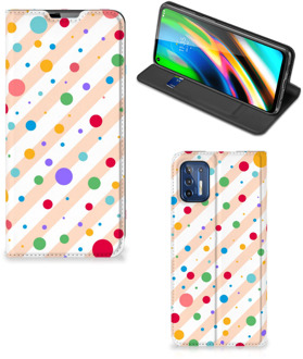 B2Ctelecom Leuk Hoesje Motorola Moto G9 Plus Smart Cover Dots