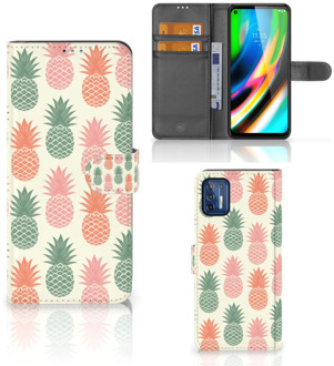 B2Ctelecom Leuk Hoesje Motorola Moto G9 Plus Smartphone Hoesje Ananas