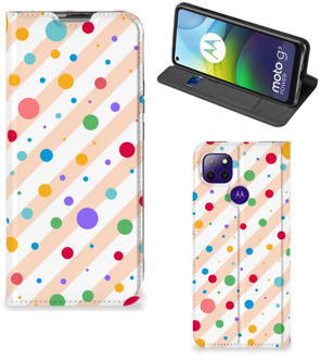 B2Ctelecom Leuk Hoesje Motorola Moto G9 Power Smart Cover Dots