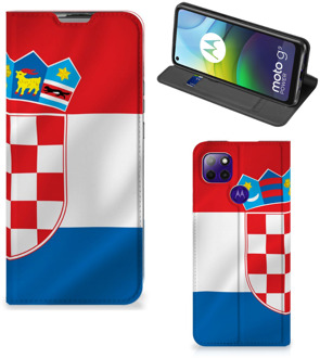 B2Ctelecom Leuk Hoesje Motorola Moto G9 Power Smart Cover Kroatische Vlag