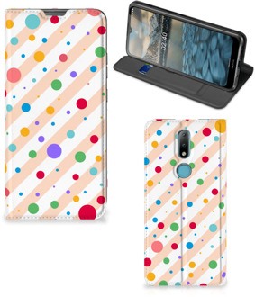 B2Ctelecom Leuk Hoesje Nokia 2.4 Smart Cover Dots