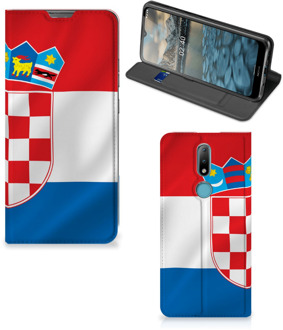 B2Ctelecom Leuk Hoesje Nokia 2.4 Smart Cover Kroatische Vlag